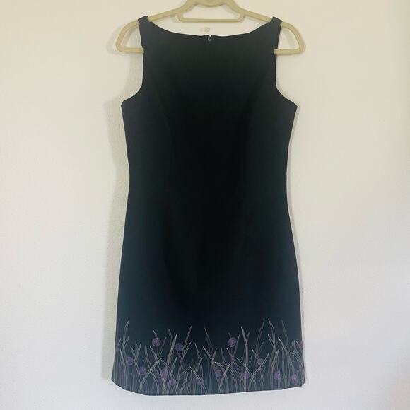 Laundry By Shelli Segal Dresses & Skirts - Vintage 90s Y2K LAUNDRY by Shelli Segal Embroidered Black Sleeveless Size 10
